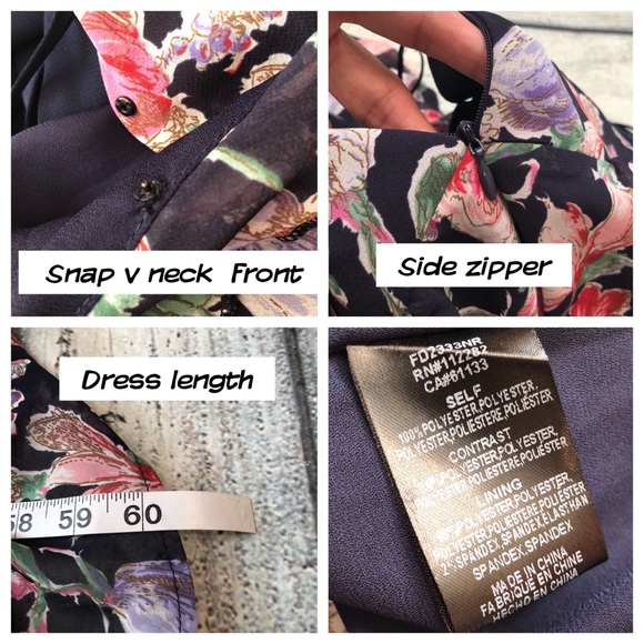 Adelyn Rae blue floral criss cross maxi dress L - Picture 8 of 8